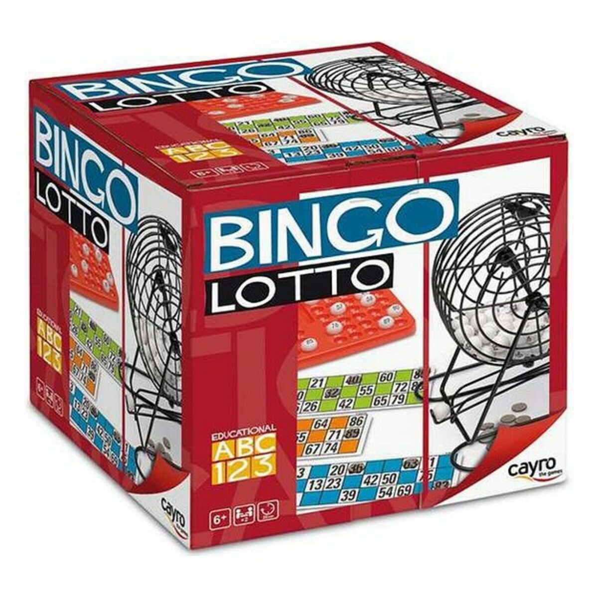 Lotto & Bingo peli, muovinen, kortit mukana, 18,5 x 21 x 19,5 cm, lapsille – lahja lapselle lautapeli lapsille – kuva 2