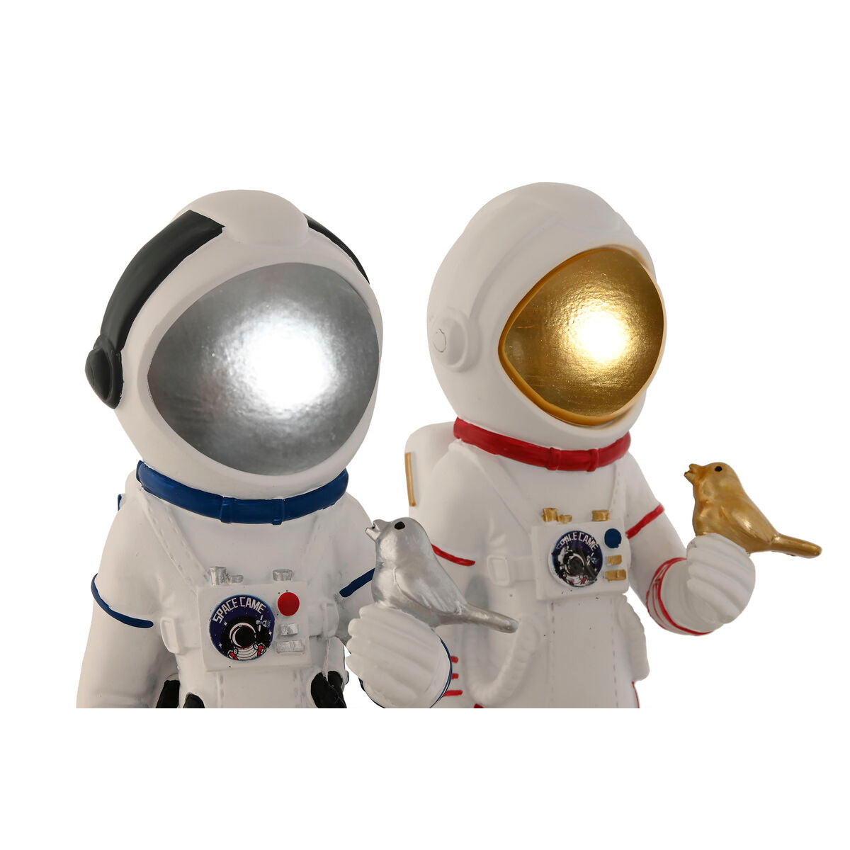 Astronautti koristefiguuri 2 kpl, naispuolinen resiini 10×11×29 cm, sininen