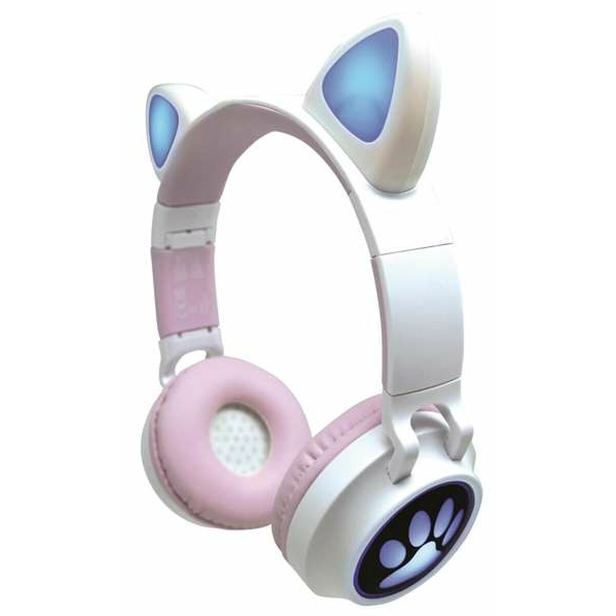 Bluetooth-kuulokkeet lapsille, LED-kissankorvat, pehmustetut & säädettävät