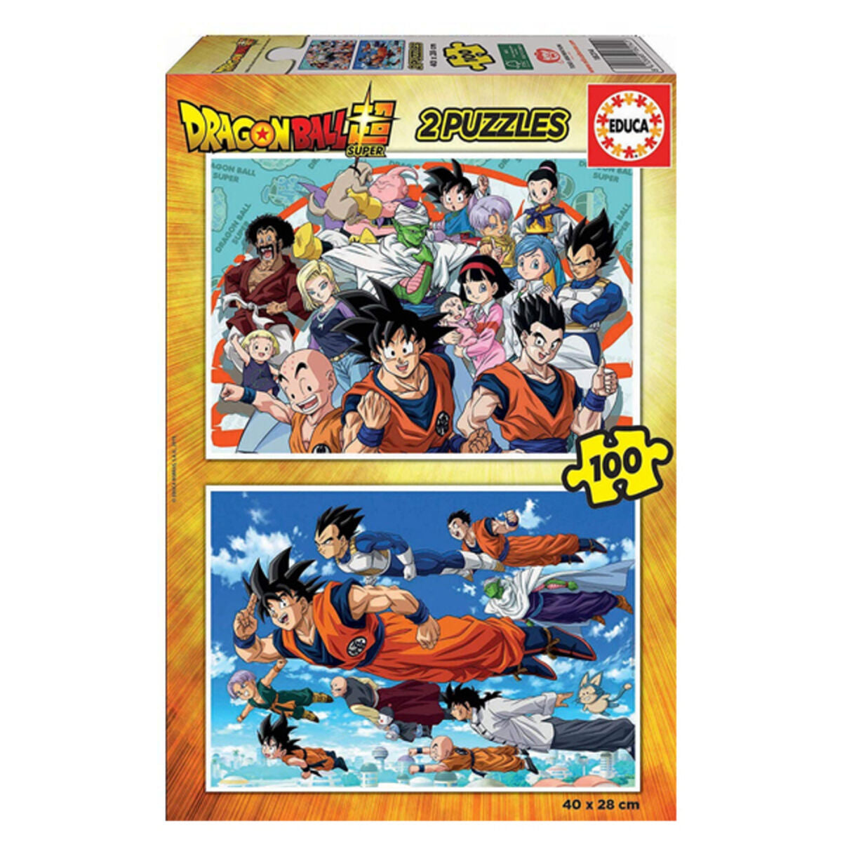 Dragon Ball palapeli 2 x 100 palaa, 200 osaa, 40 x 28 cm, lapsille 6+, Educa