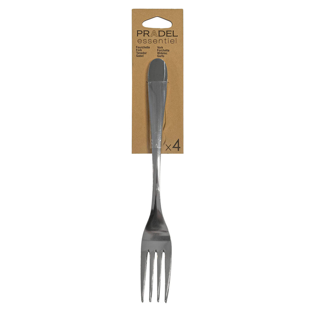 Haarukkasetti 4 osaa, teräs 18 cm, ruokahaarukat tiskikoneeseen & arkeen