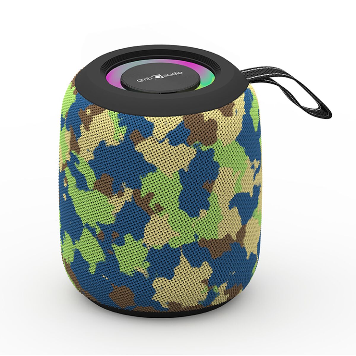 Kannettava Bluetooth-kaiutin 8 W, RGB-led, maastokuvio, langaton ulkoiluun