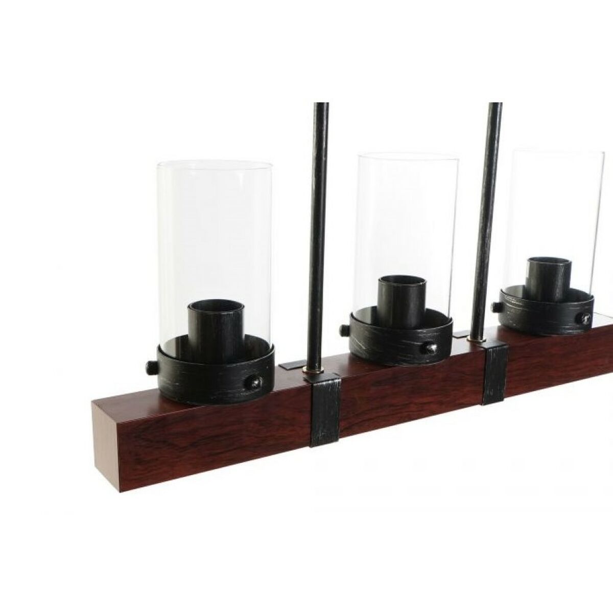 Kattovalaisin musta-ruskea, alumiini & kristalli 50 x 8 x 21 cm loft-tyyli