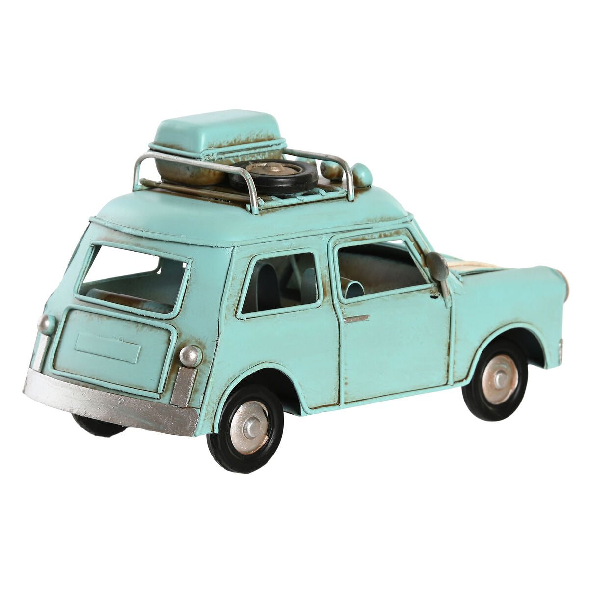 Koristeauto vintage metallikoriste 3 kpl sisustukseen, 16 x 7,5 x 9 cm, 3 väriä