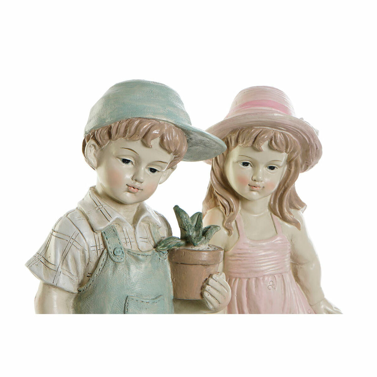 Koristehahmo lapsi, hartsi - sininen & pinkki sisustukseen, 18×15×41 cm, 2 kpl