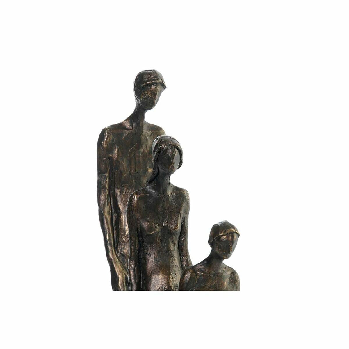 Koristehahmo perhe kupari resiini 23 x 8,5 x 39 cm moderni sisustukseen
