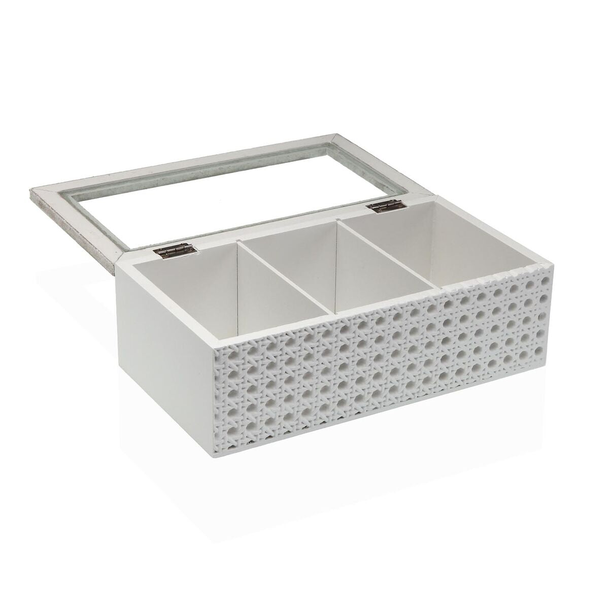 Koristerasia MDF, kolmiosainen säilytysrasia 13×8×24 cm, puunsävyinen pöydälle