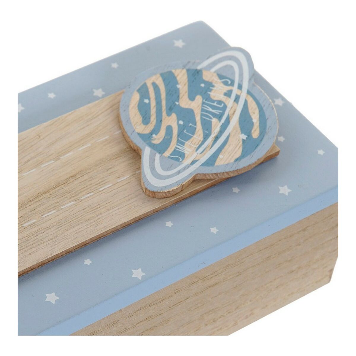 Koristerasia, luonnollinen MDF, alumiini & puu suorakaide 22 x 6 x 9 cm, 1–2 kpl