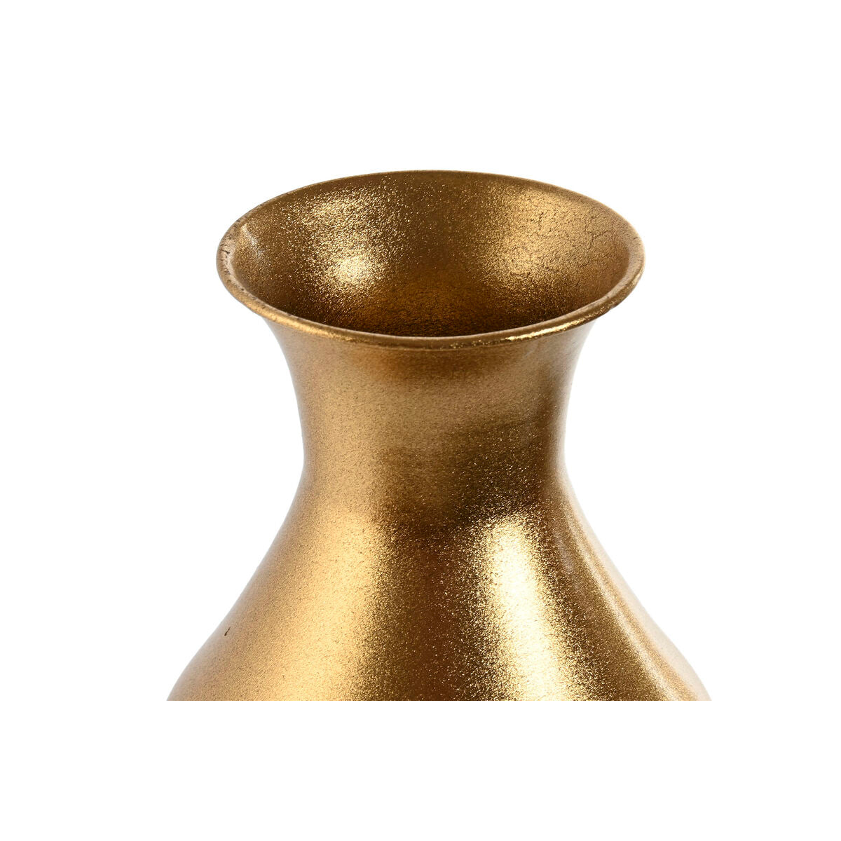 Kultainen metallimaljakko korkea 51,5 cm, moderni koristemaljakko sisustukseen