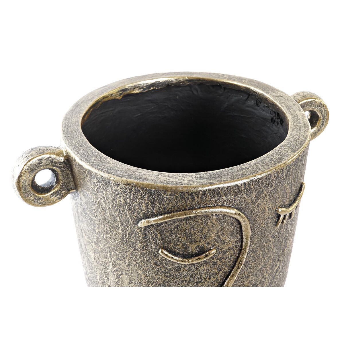 Kultattu maljakko moderni kasvot magnesium sisustukseen 33 x 23 x 25,5 cm
