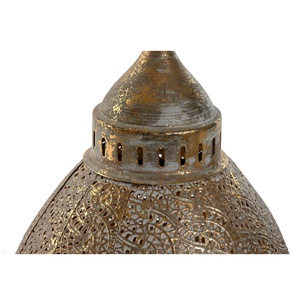 Kynttilälyhtysetti 3 kpl kultattu metallinen, arabialainen design 23×23×34 cm