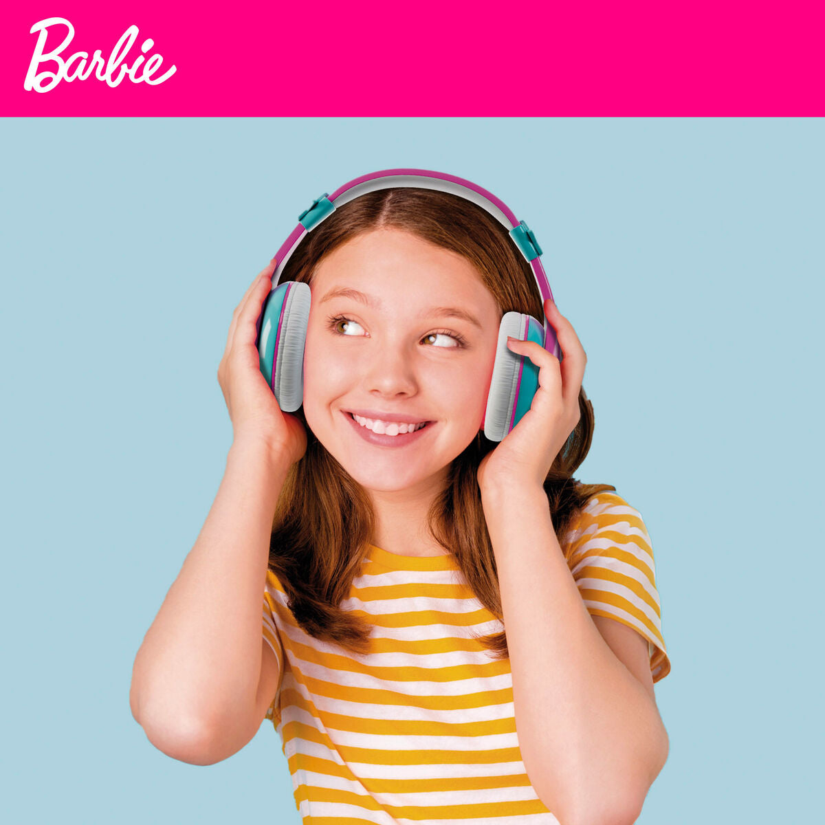 Lasten Bluetooth-kuulokkeet LED-valoilla & mikrofoni-kaiuttimella, Barbie