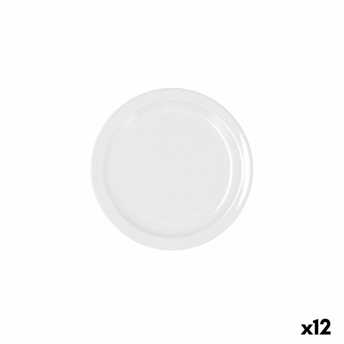 Leipälautanen 16 cm keramiikka, valkoinen, 12 kpl, pinottava, astianpesukone