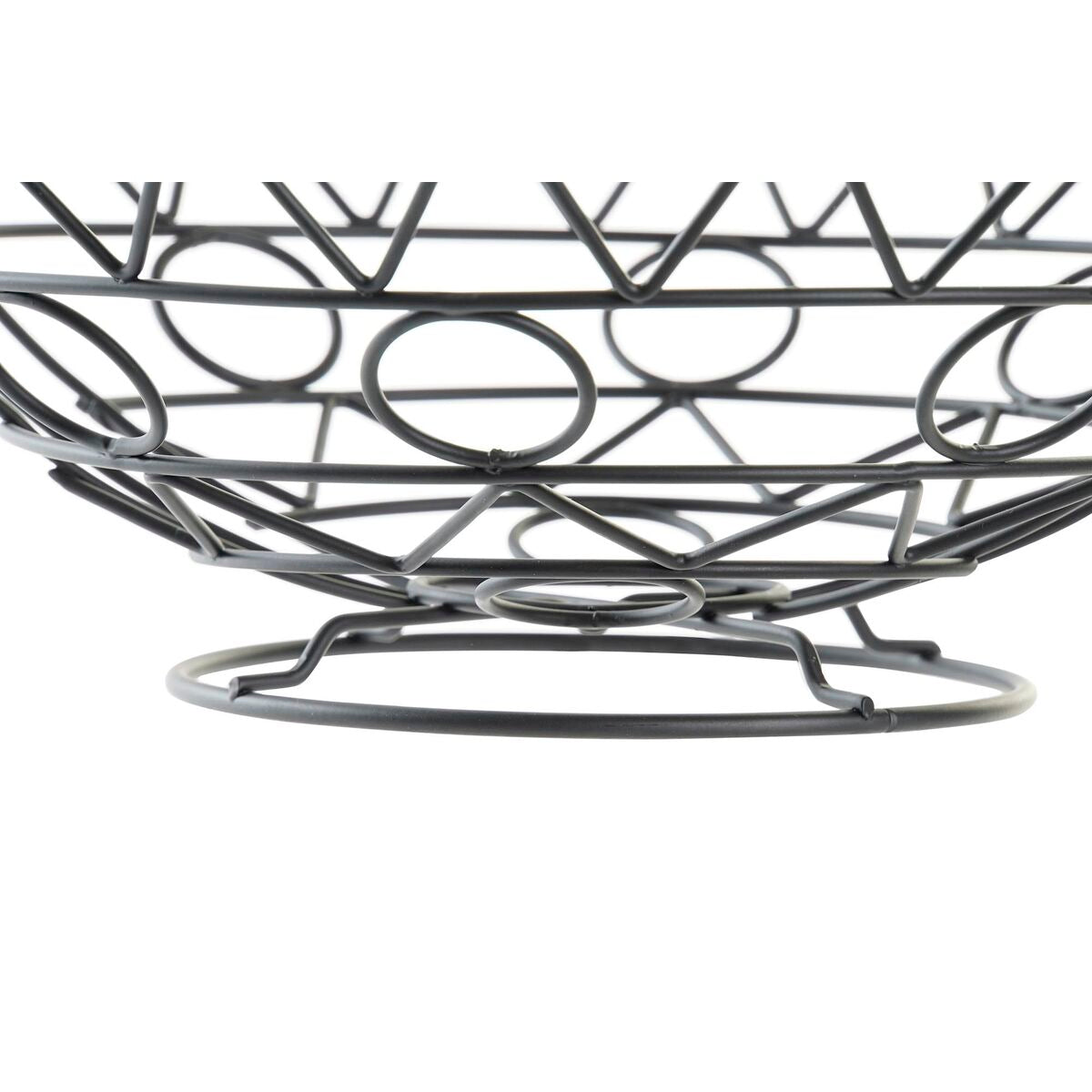 Hedelmäkulho metallinen musta, geometrinen alumiini 28 x 28 x 10 cm sisustukseen