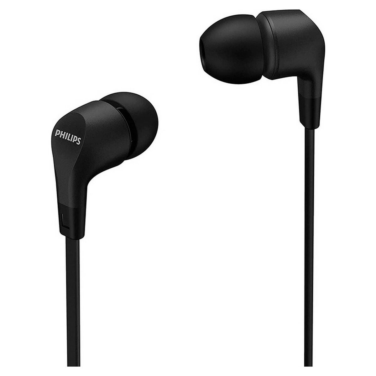 Nappikuulokkeet 3,5 mm silikonipäillä, mikrofoni, johdolliset, musta - Philips