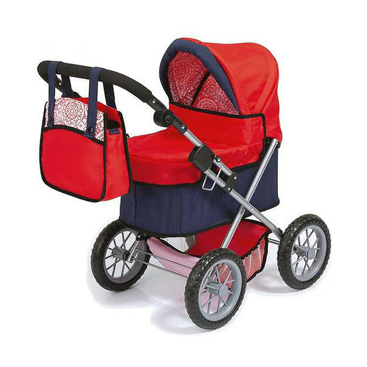Nukenvaunut 45 cm, punainen - hoitolaukku mukana, lapsille 3+, trendy Reig