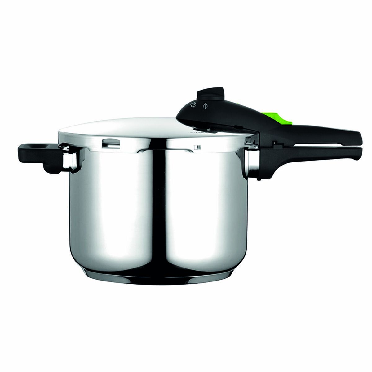 Painekeitinsetti 4 l + 6 l, ruostumaton teräs 18/10 - 2 kpl, bakeliittikahvat