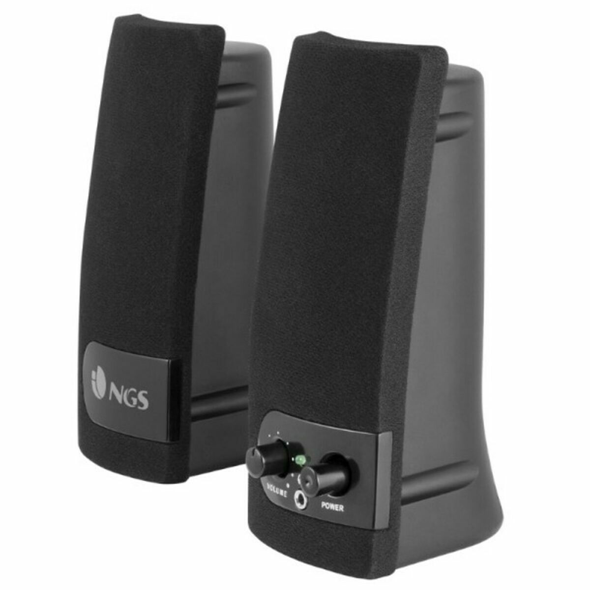 PC-kaiuttimet 2.0, mini pöytäkaiuttimet tietokoneelle USB & 3,5 mm, 4 W, musta