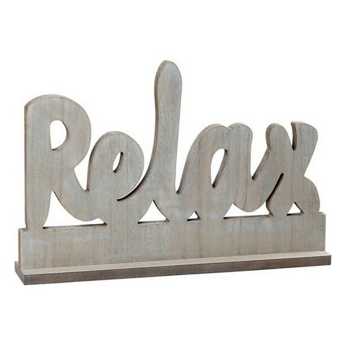 Puinen relax-kyltti, ruskea & harmaa 41 x 5 x 26 cm, pöytäkoriste sisustukseen