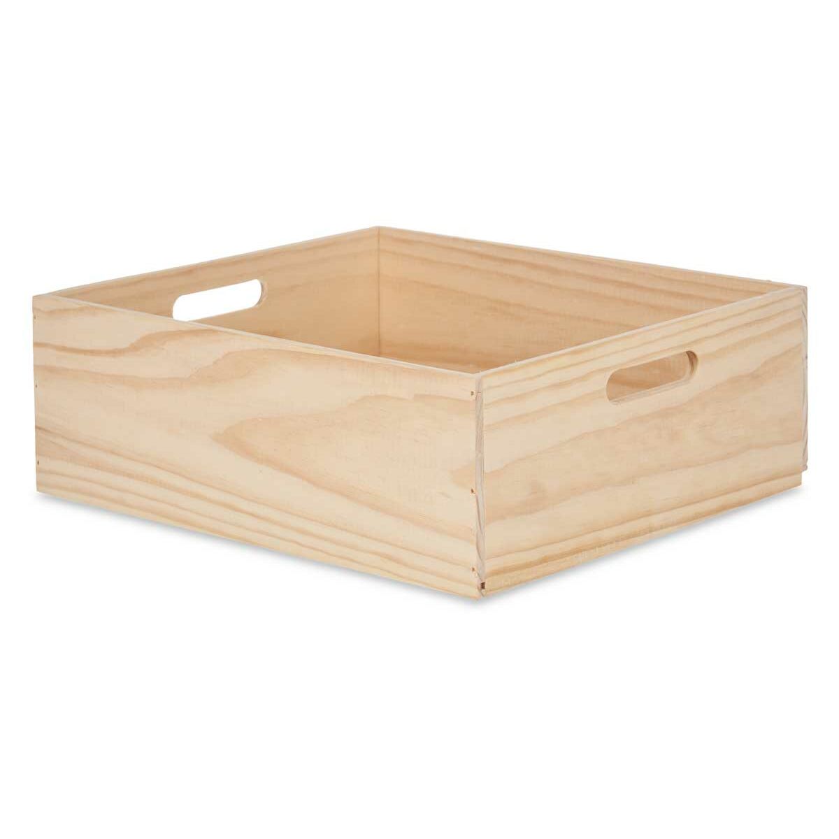 Puinen säilytyslaatikko luonnonmänty 35×14×40 cm, kahvat, koriste- & säilytyskäyttö, 4 kpl