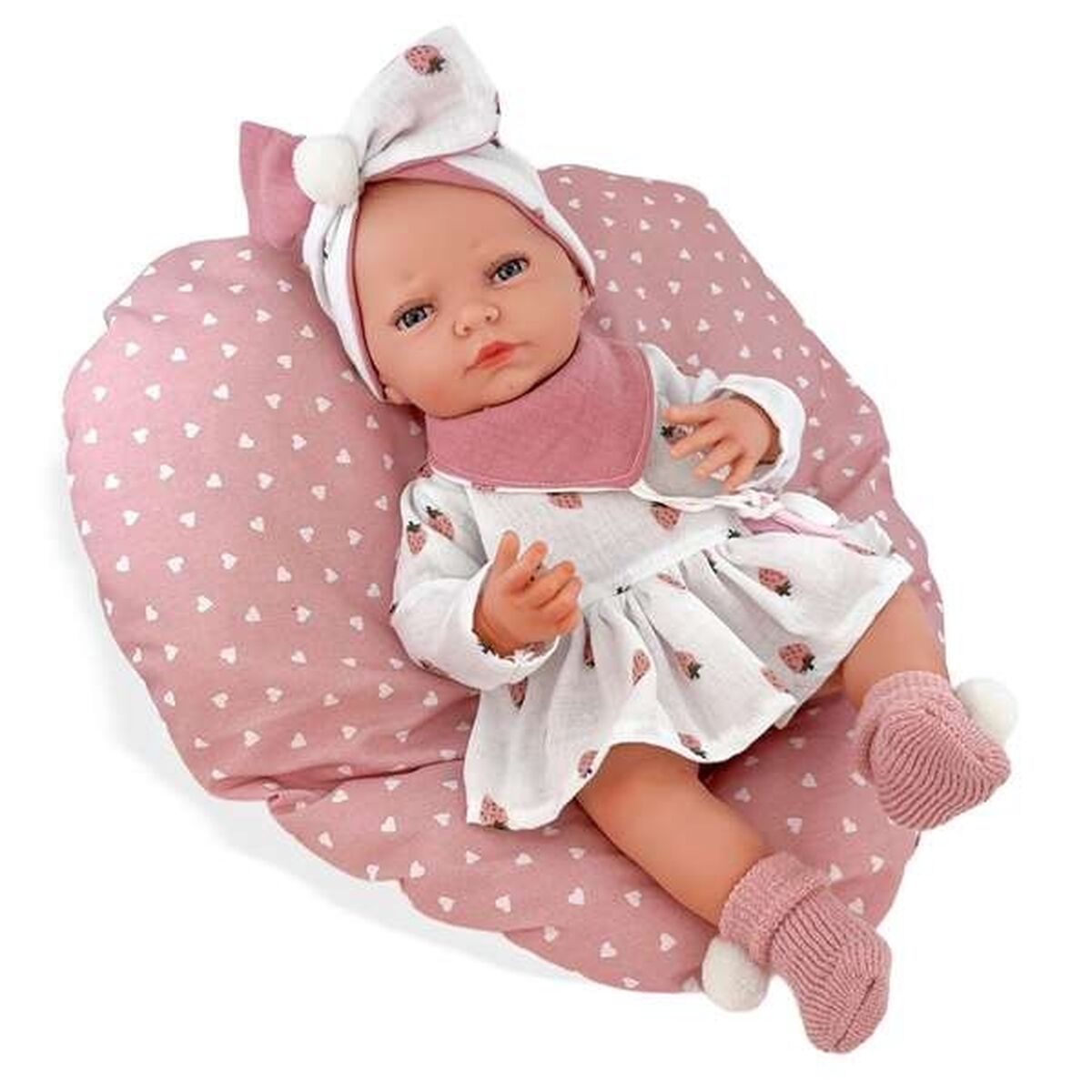 Reborn-nukke 45 cm realistinen vauvanukke, mansikka-kuosi, 3+ v Berjuan