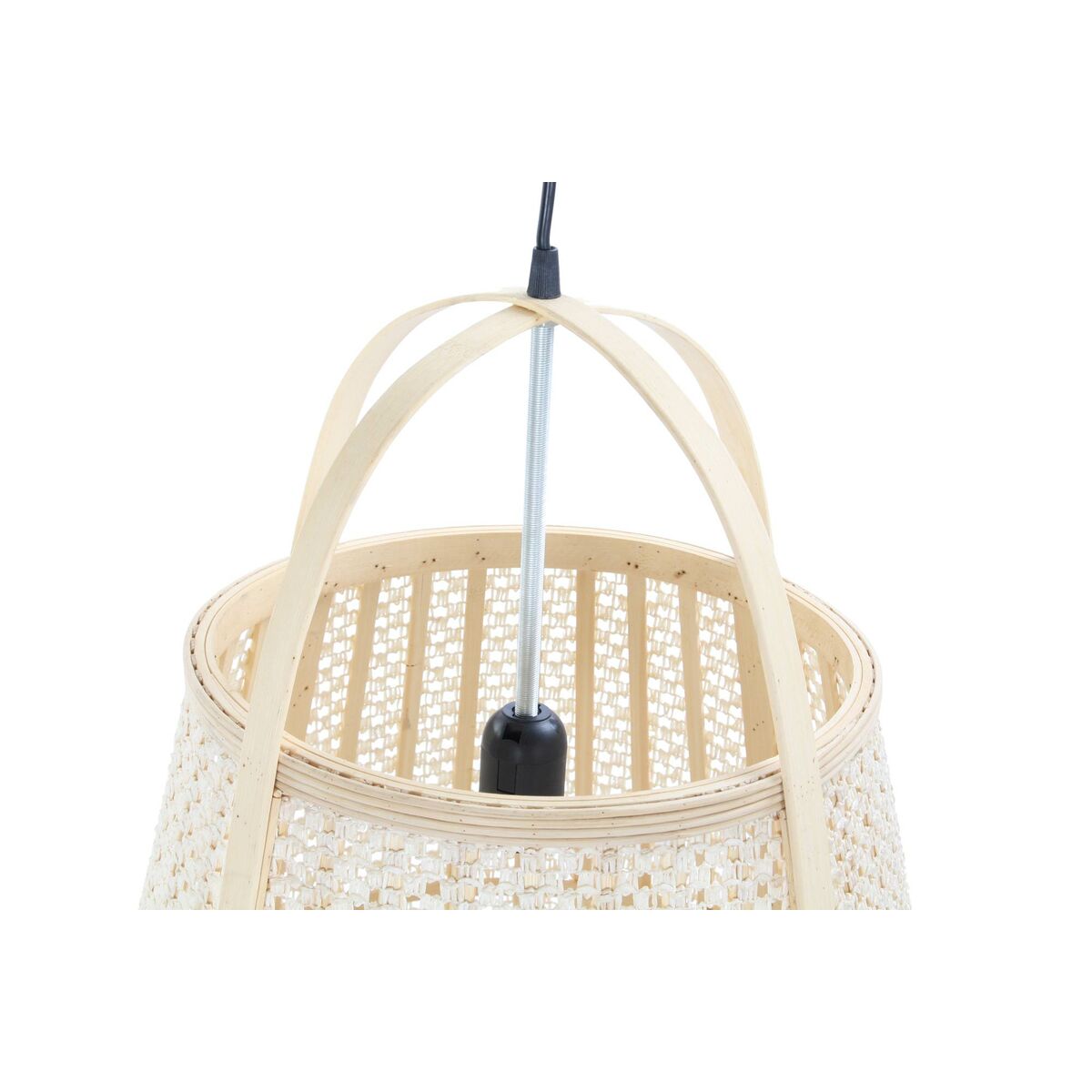 Riippuvalaisin bambu-pellava 47 x 47 x 64 cm luonnollinen kerma E27 220 V