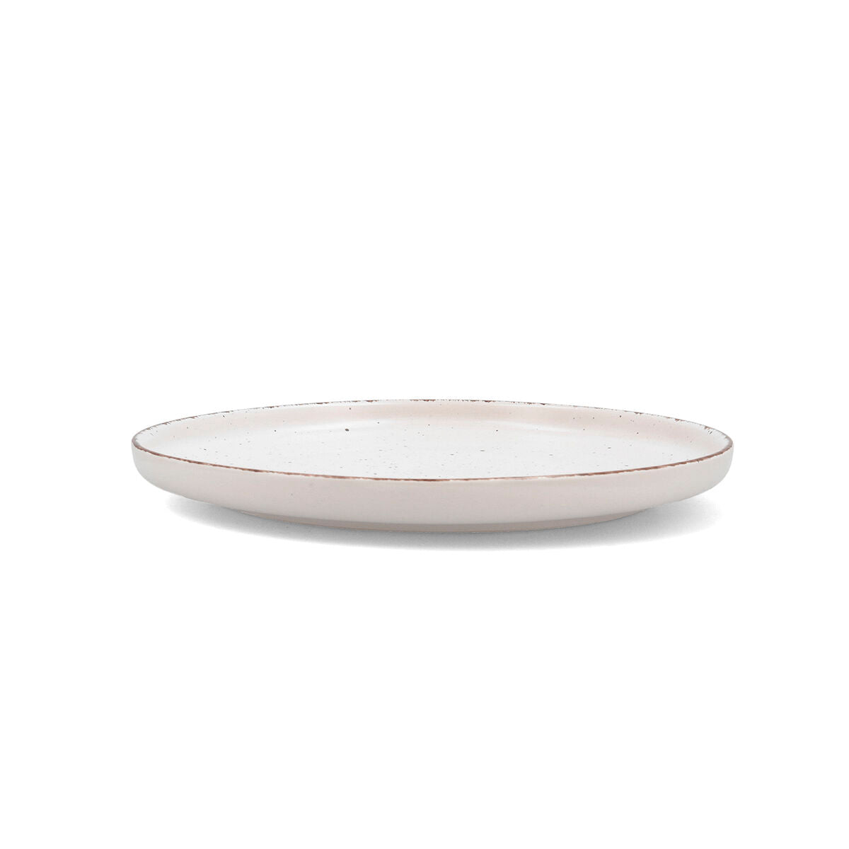Ruokalautanen 26,5 cm keraaminen, beige, litteä, käsinmaalattu - 6 kpl