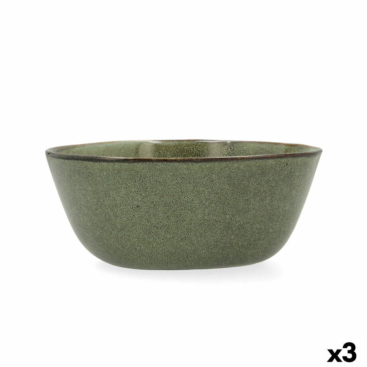 Salaattikulho keramiinen vihreä 20 x 19,5 x 8,5 cm, 3 kpl