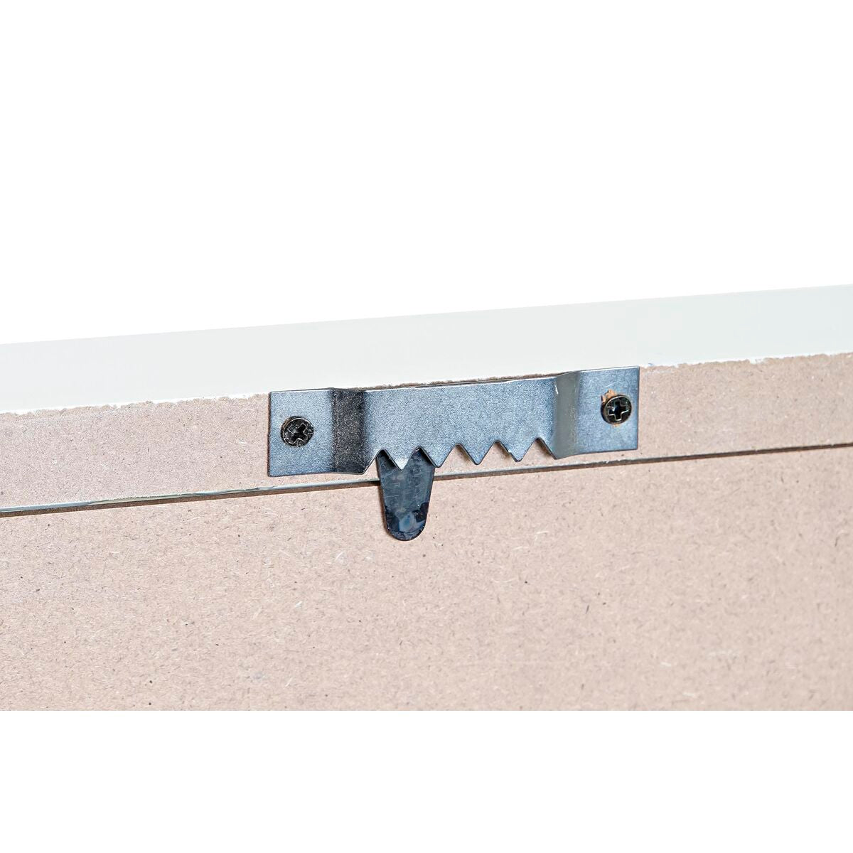 Seinäpeili 60 x 36 cm valkoinen, talot‑kuvio puurunko seinälle, eteiseen