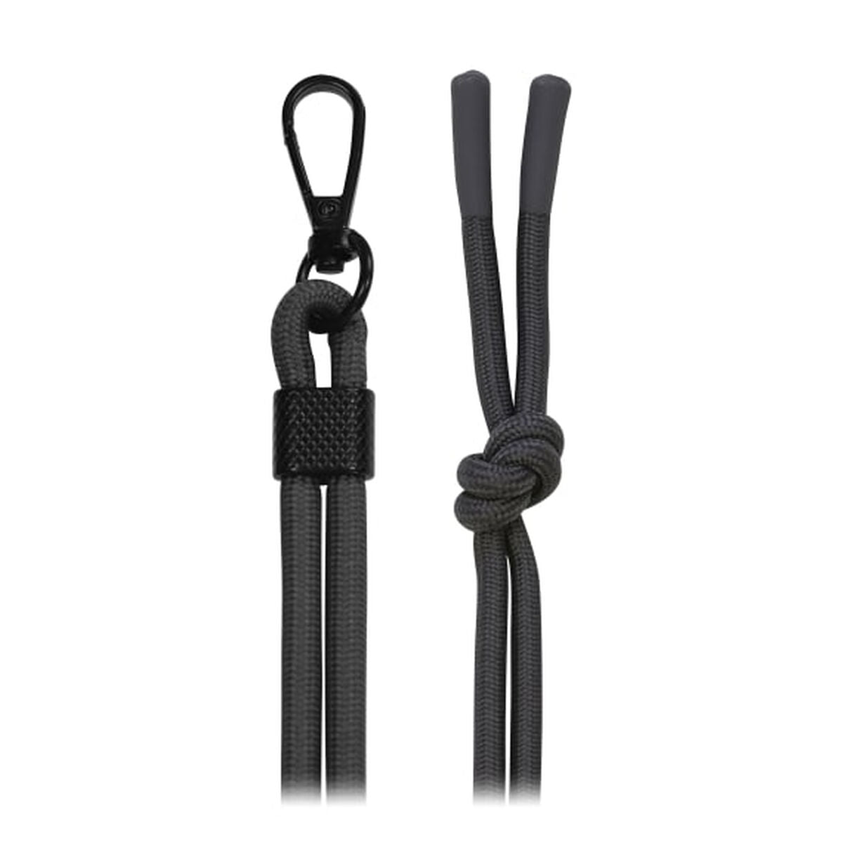 USB-data- ja latauskaapeli kaulanauhalla, musta, universaali yhteensopiva USB