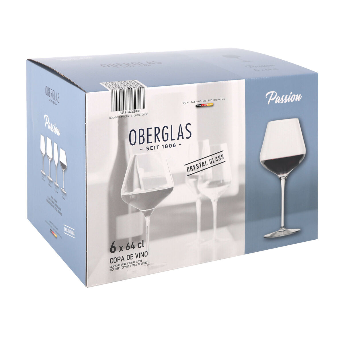 Viinilasit 640 ml, 6 kpl - elegantit korkeajalkaiset lasit juhla-arkeen