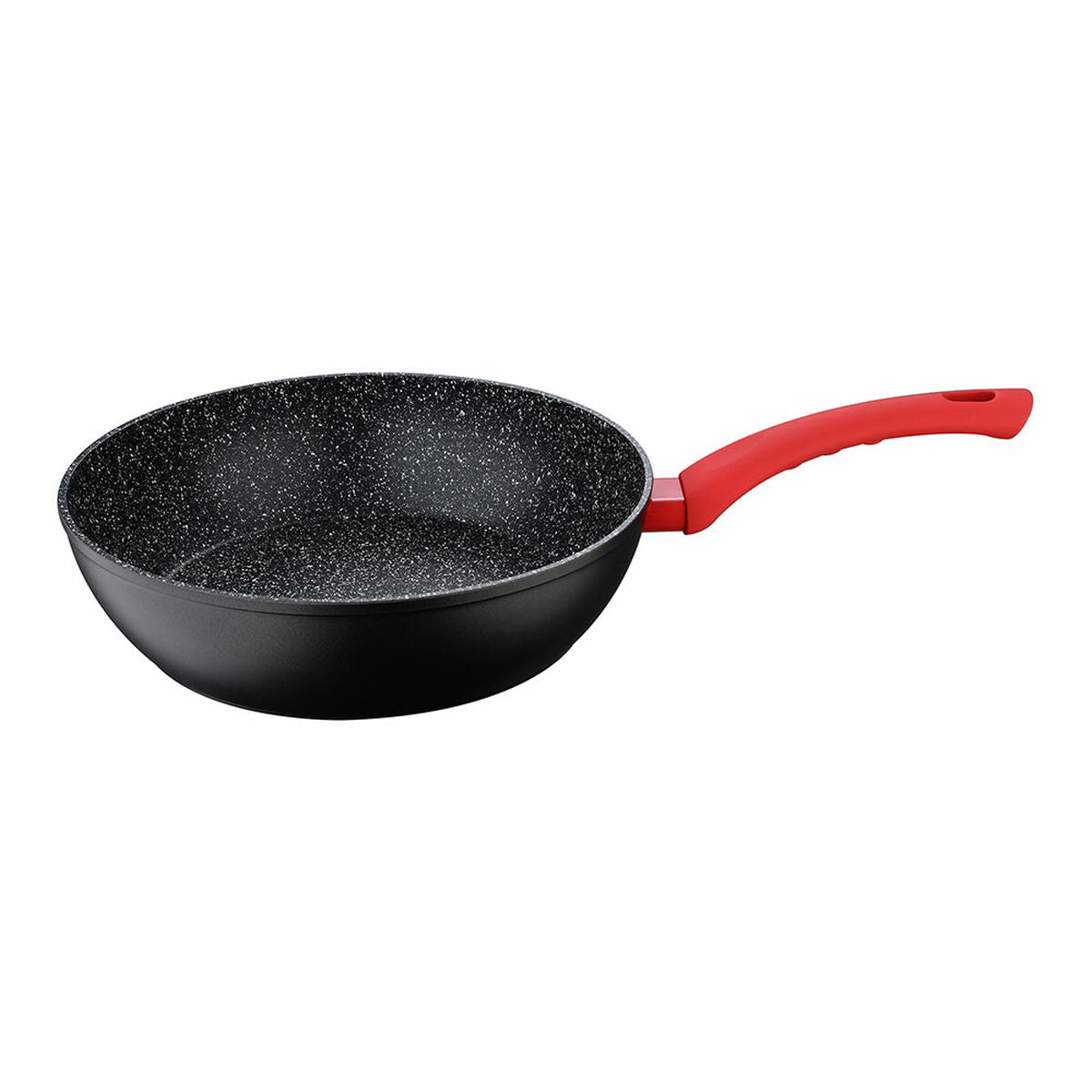 Wokpannu 28 cm, tarttumaton alumiini - sopii induktioon, ergonominen kahva