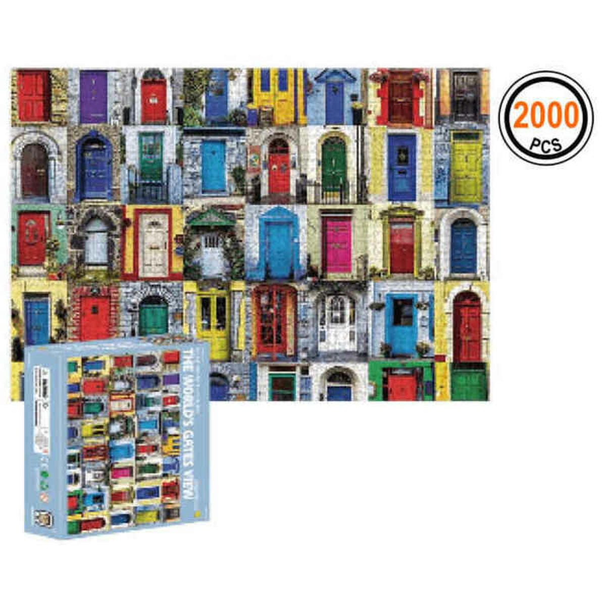 2000 palan palapeli, värikkäät ovet - iso palapeli aikuisille & nuorille