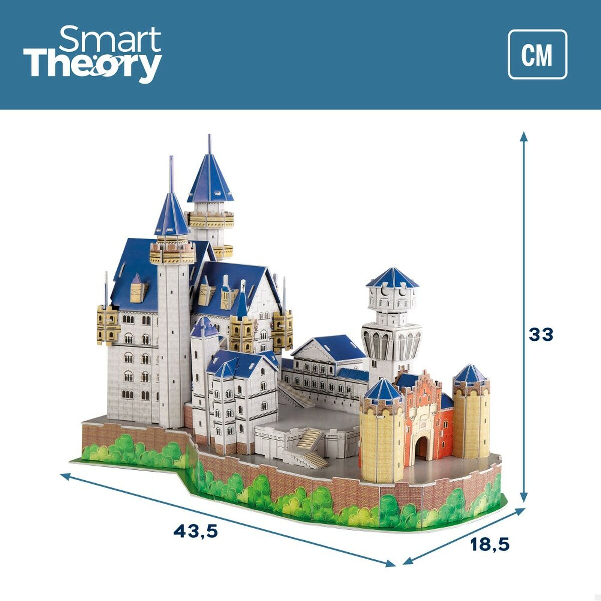 3D-palapeli Swan Castle, 95 palaa, palapeli-linna 43,5 x 33 x 18,5 cm, lapsille