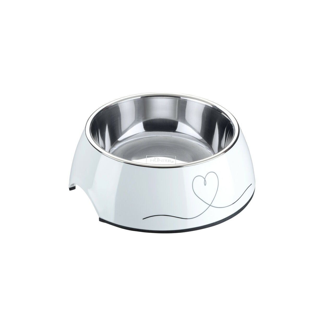 Koiran ruokakuppi 350 ml, ruostumaton teräskulho, pienille koirille, valkoinen – ruostumaton teräs pienille koirille – kuva 2
