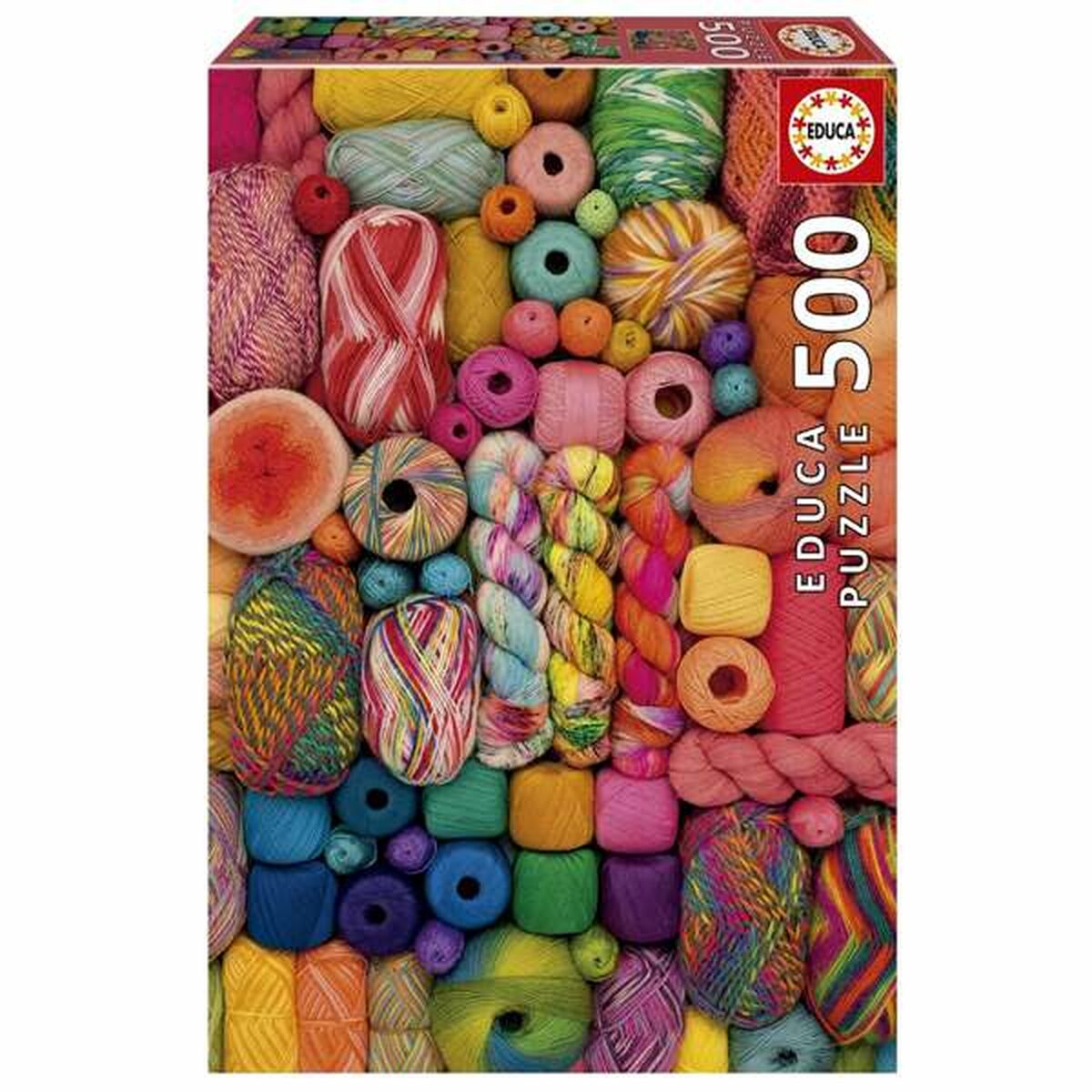 500 palan palapeli, värikkäät langat ja kerät, 11+ vuotiaille, kotona & lahjaksi