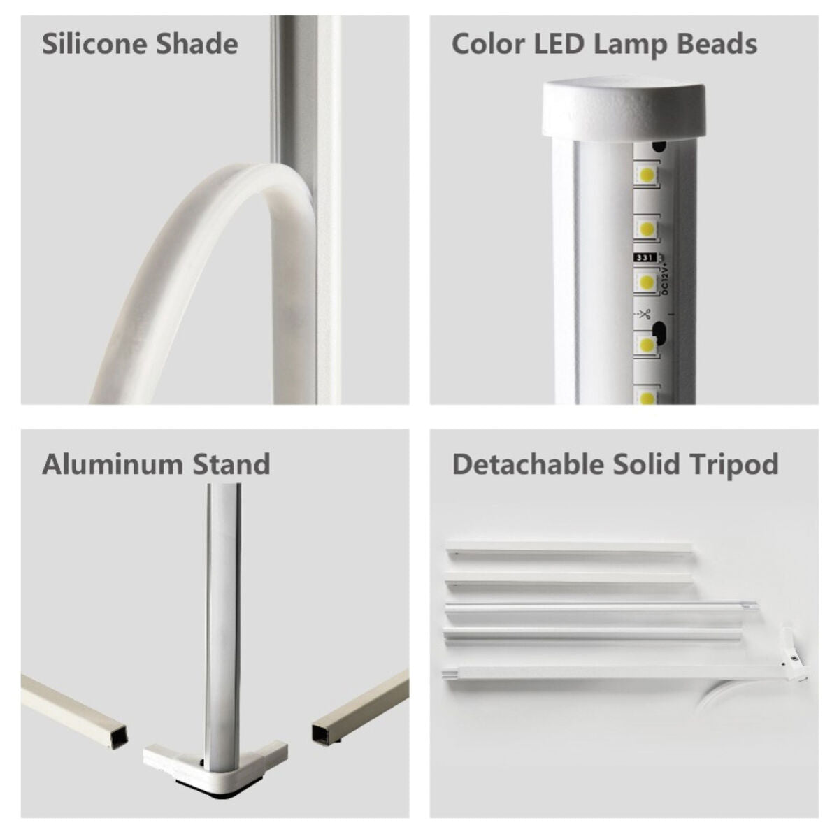 LED-lattialamppu RGB 12 W 140 cm, musta, EU-pistoke – tunnelmavalo sisäkäyttöön – Lahja sisustajalle Sisustusvalo – kuva 16