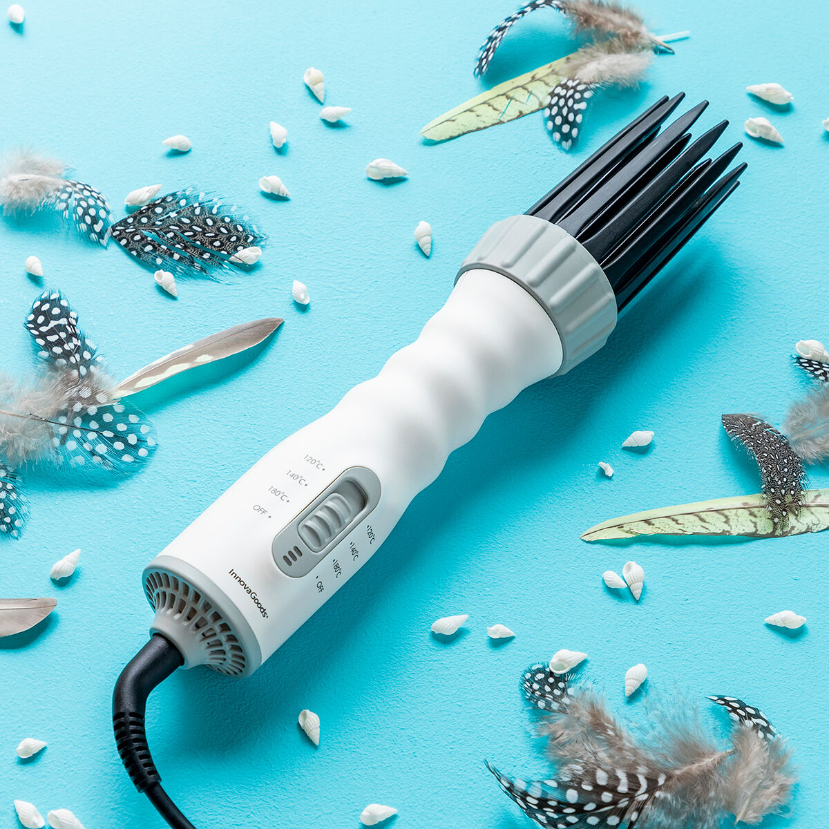 Muotoiluharja 3‑in‑1 550 W, kuivaaja & kiharrin, volyymidiffuusori, 225 cm johto – lahja naiselle anti-frizz – kuva 7
