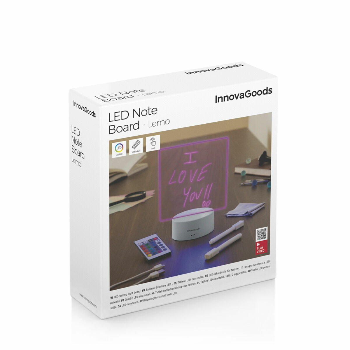 LED-viestitaulu kirjoitustaulu pöytään, RGB-valaistus, 16 väriä, 15×19 cm – LED-viestitaulu pöytävalaisin – kuva 11