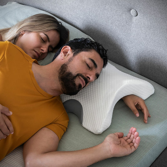 Viskoelastinen niskatyyny pariskunnille, ergonominen muistivaahto &amp; pestävä päällinen – lahja naiselle ergonominen nis…