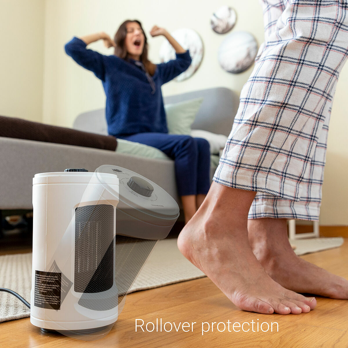 Keraaminen pöytälämmitin, oskilloiva 600-1200 W, kannettava pöydälle & toimistoon – keraaminen lämmitin työpöydälle – kuva 11