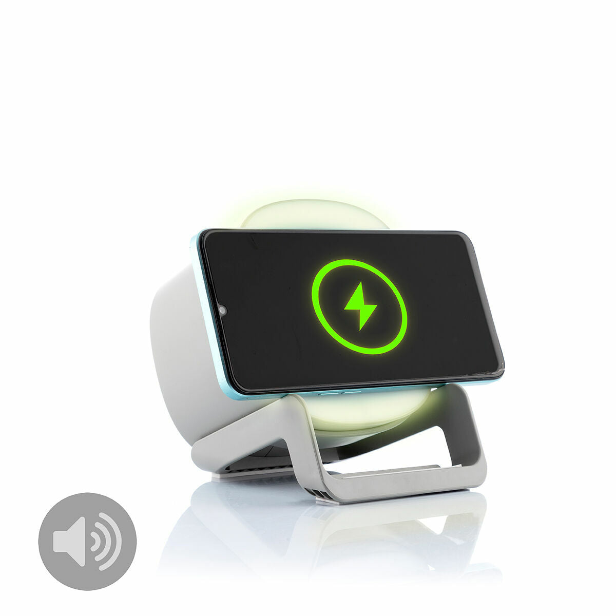 Langaton laturi kaiuttimella, LED-valo, 10 W, Bluetooth 5.1, puhelinteline – induktiolataus langaton laturi – kuva 6