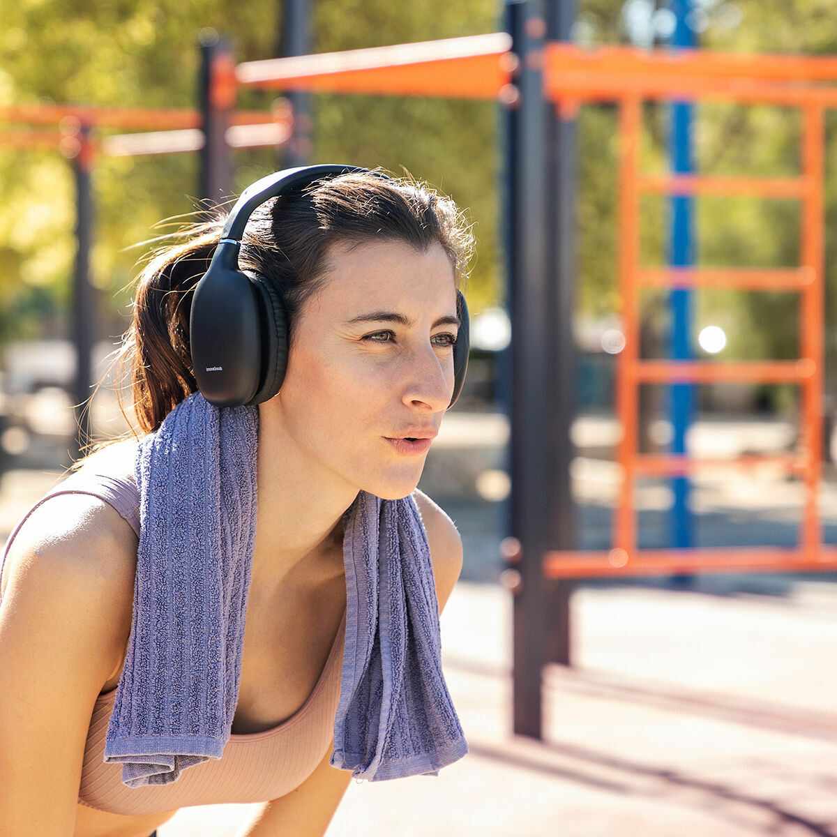 Taitettavat langattomat kuulokkeet Bluetooth 5.3, mikrofoni & AUX, pehmuste – pehmusteet mikrofonilla – kuva 2