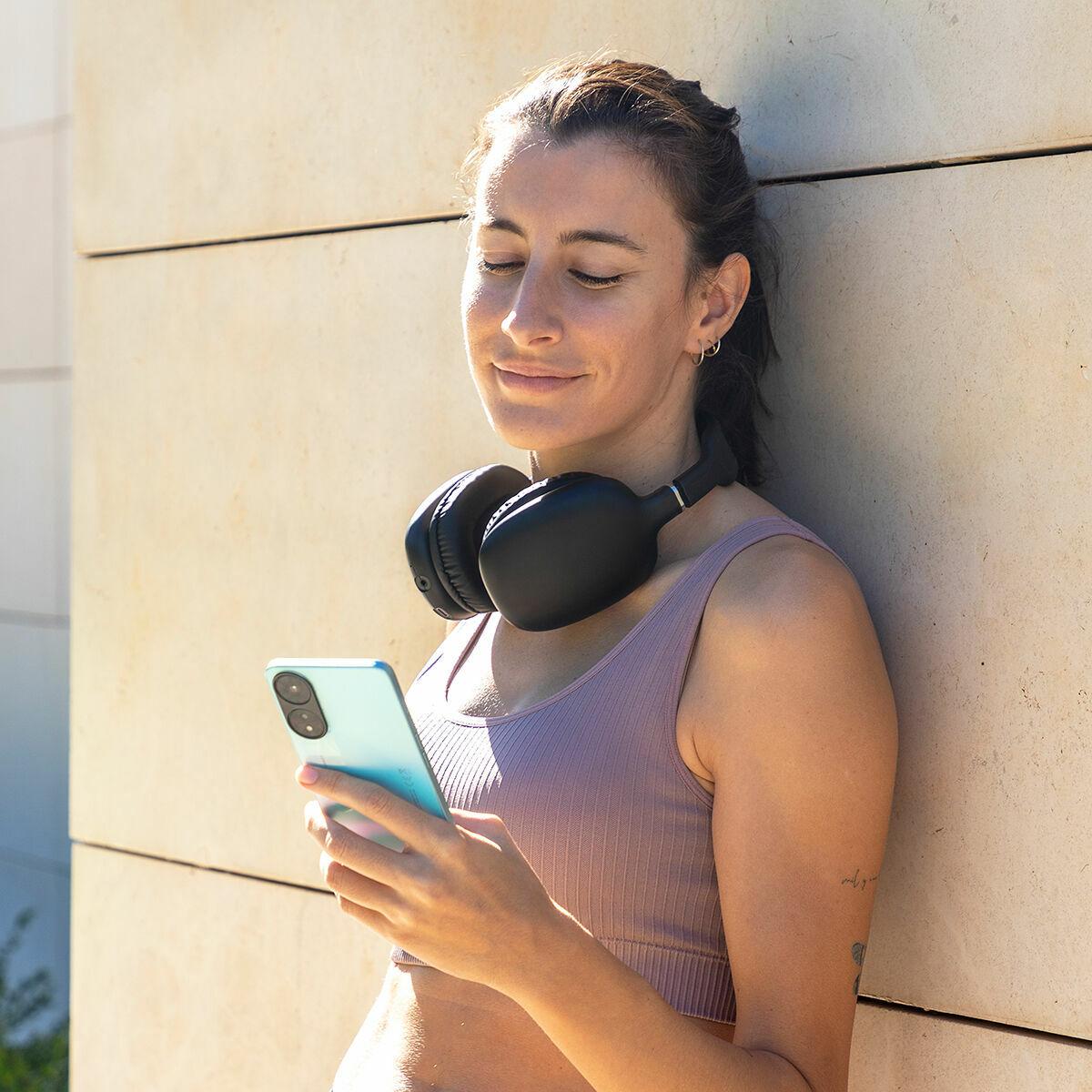 Taitettavat langattomat kuulokkeet Bluetooth 5.3, mikrofoni & AUX, pehmuste – mikrofonilla taitettavat kuulokkeet – kuva 12