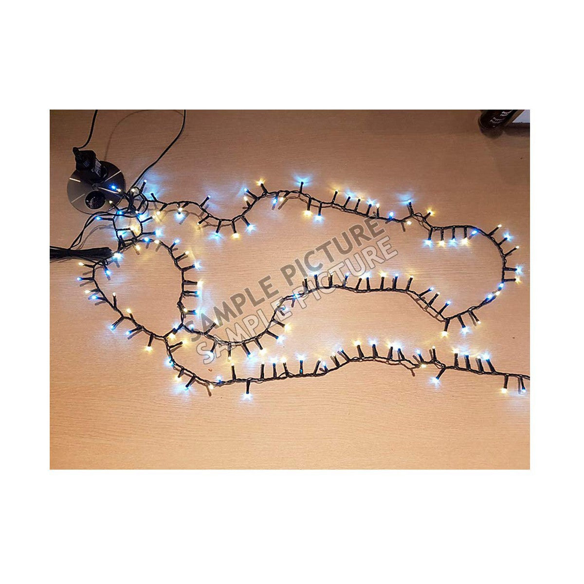 LED-valokranssi 11 m, 400 LED IP44 sisä-ulkokäyttö, 8 tilaa & muisti, johto – IP44-suojattu parvekkeen valot – kuva 2
