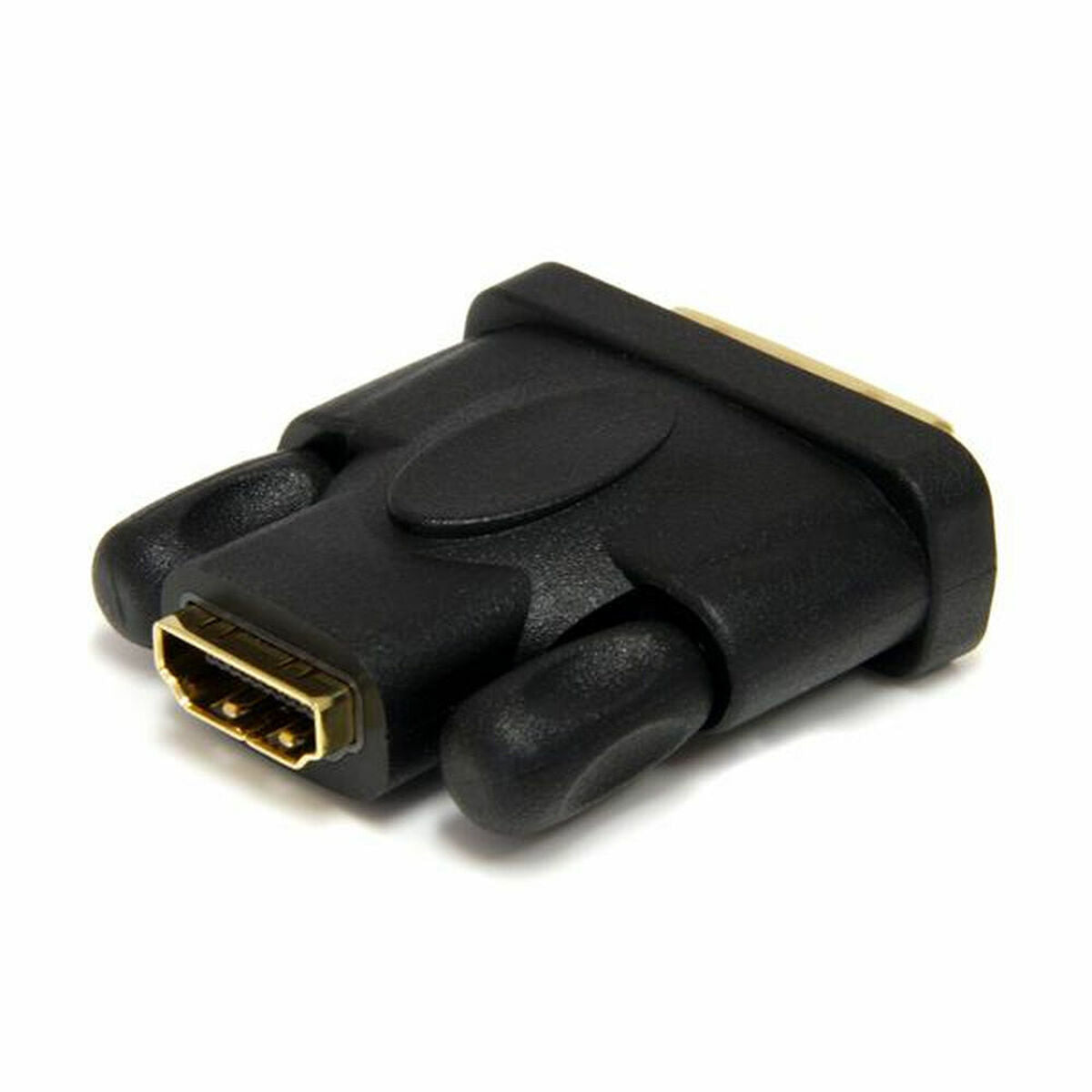 HDMI–DVI-adapteri DVI-D naaras → HDMI uros, kultatut liittimet, musta, RoHS – kultapintaiset liittimet musta adapteri – ku…