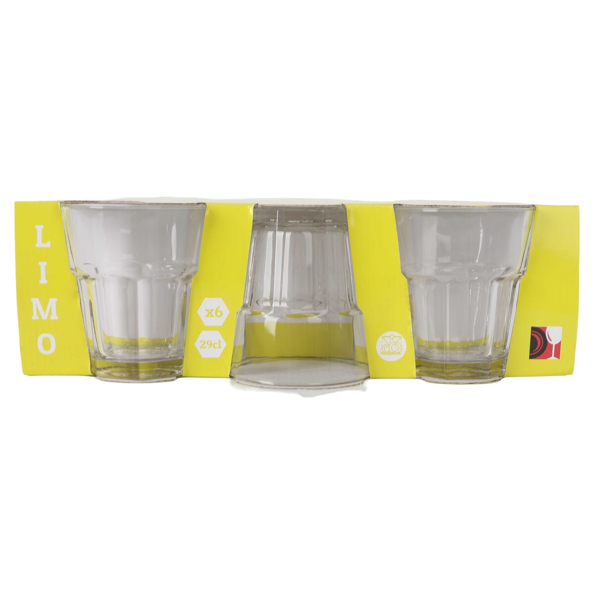Lasisetti 290 ml 6 kpl, juomalasit Ø 9 cm - arkeen & tarjoiluun, kirkas lasi