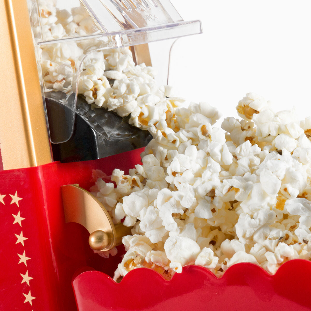Popcornkone kuumailma, rasvaton/öljytön vintage-kärry 1200 W – leffailta rasvaton – kuva 4