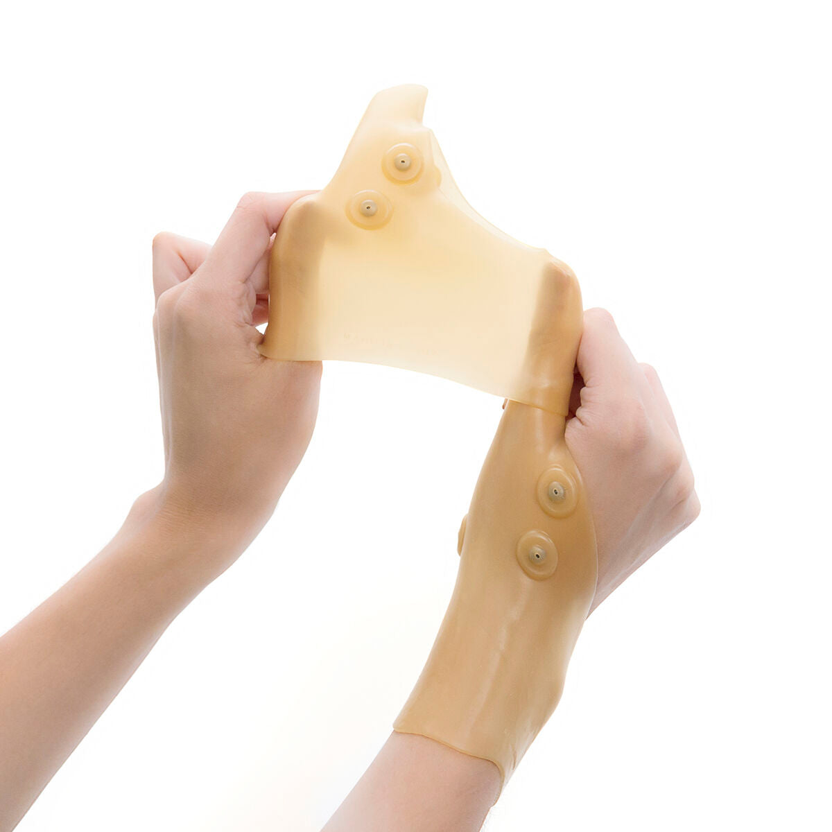 Magneettinen rannetuki, kompressio 2 kpl, joustava, vedenkestävä, beige, unisex – unisex lahja naiselle – kuva 4