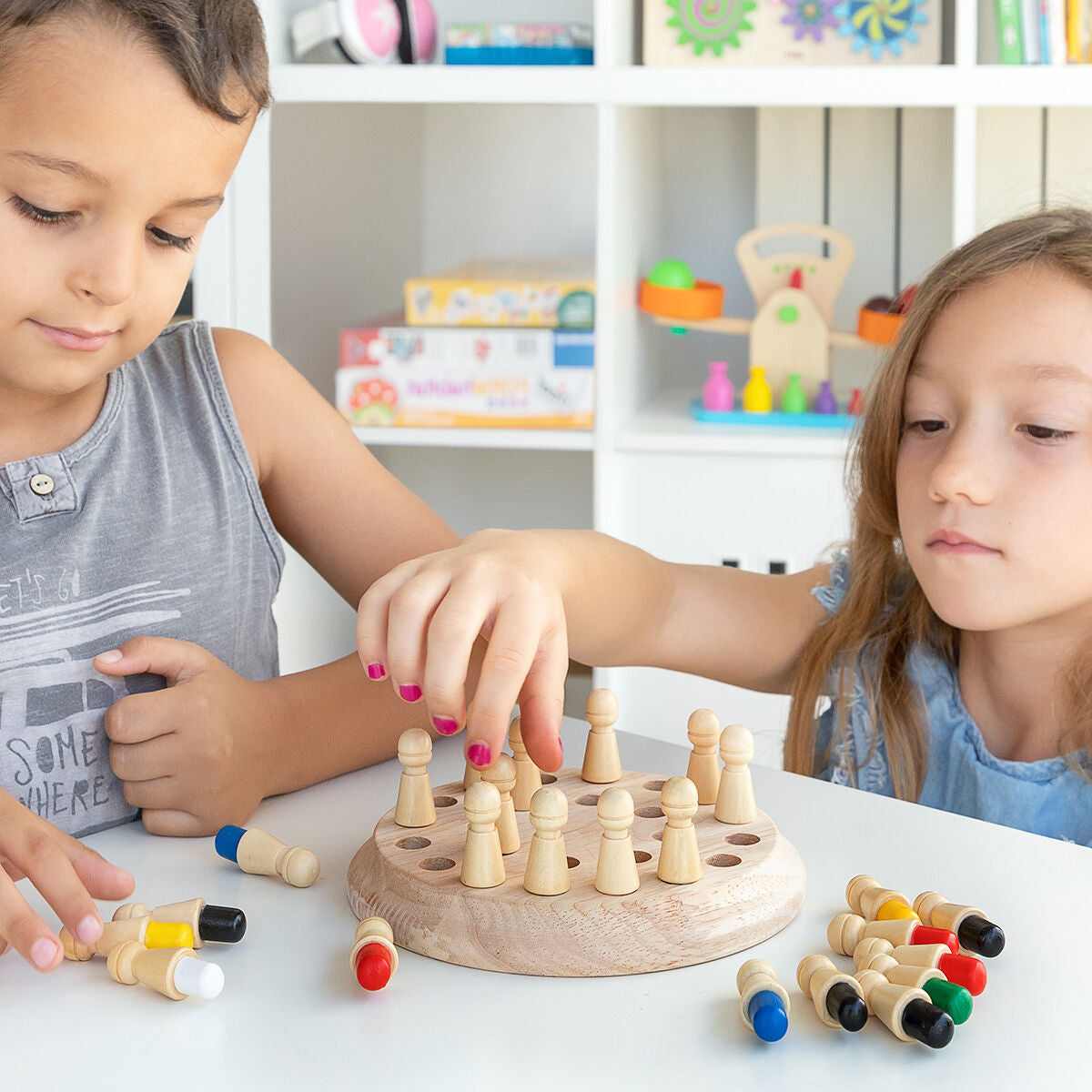 Puinen muistipeli 26 osaa, montessori-mallinen lasten opettava peli 3+ – lahja lapselle muistipeli – kuva 1